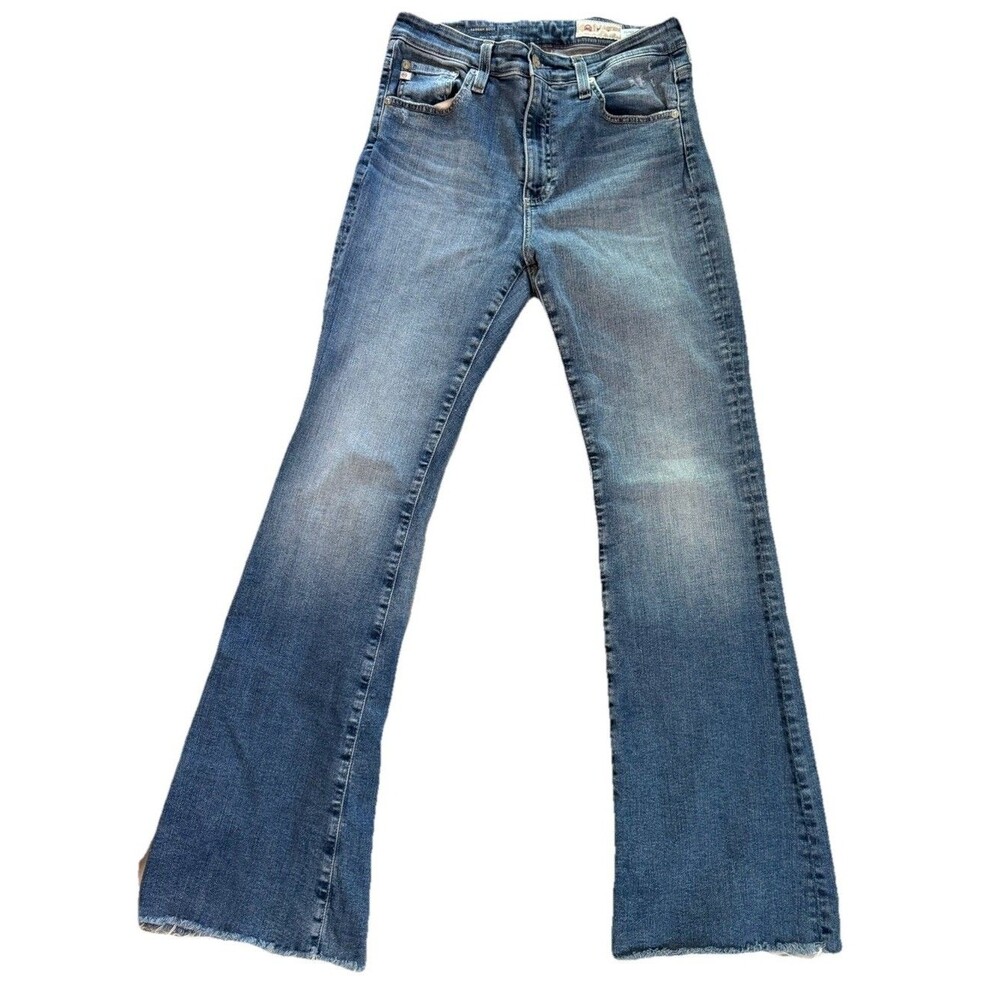 AG Adriano Goldschmied Farrah Boot High Rise Jeans Womens 29x32 Raw Hem Stretch